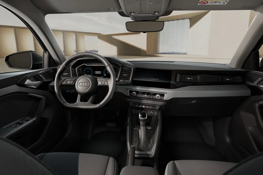 Audi A1 Sportback, puesto de conducción con Audi virtual cockpit y selector del cambio S tronic