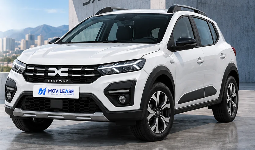 Dacia Sandero Stepway en renting — vista frontal tres cuartos