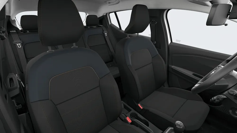 Dacia Sandero en renting — asientos delanteros