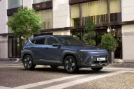 Hyundai Kona Híbrido Denim Blue, vista delantera tres cuartos