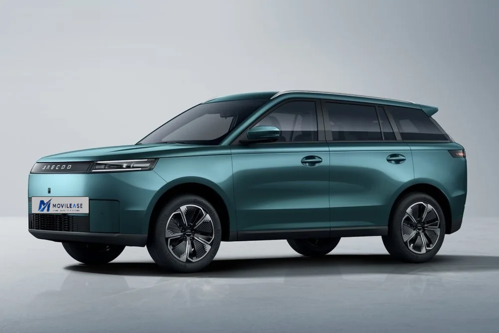 Jaecoo 5 EV en renting — vista frontal tres cuartos