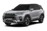 KGM Torres HEV Life en bitono Iron Metal con techo negro, tres cuartos delantero
