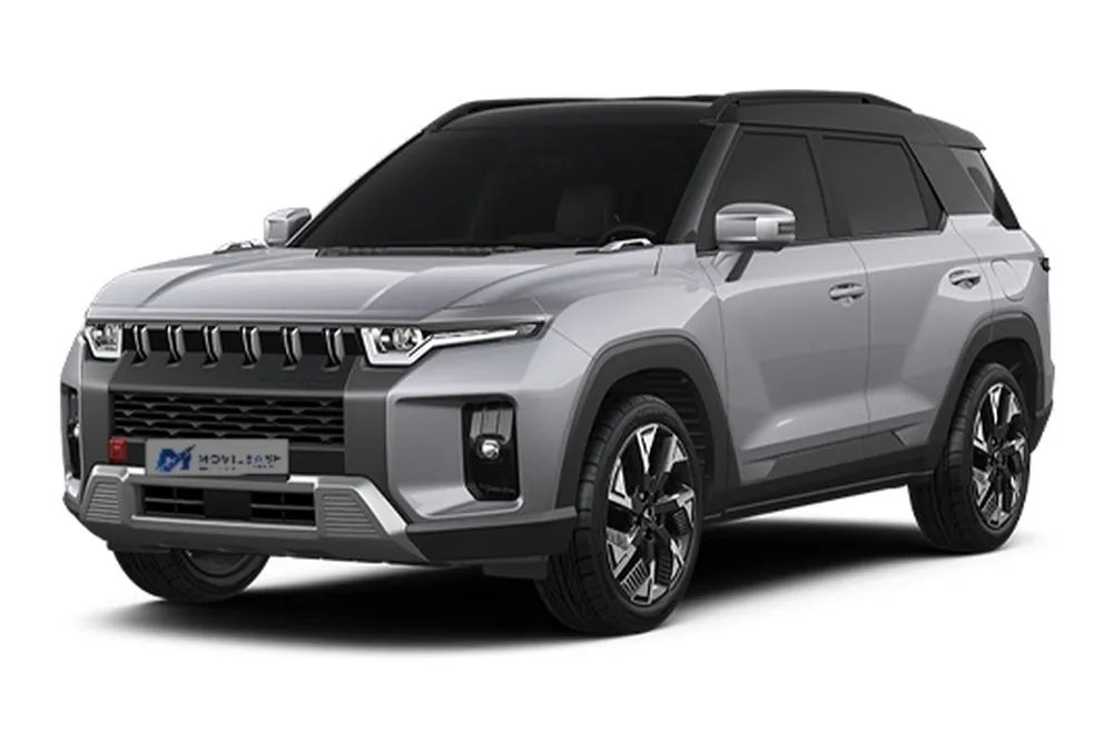 KGM Torres HEV Life en bitono Iron Metal con techo negro, tres cuartos delantero