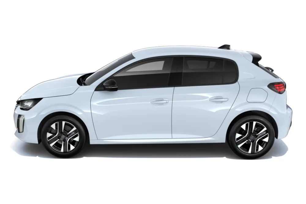 Peugeot 208 Allure en Blanco Okenite — perfil lateral